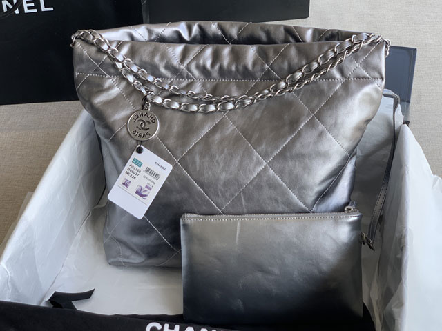 CC original calfskin 22 small handbag AS3260 silver