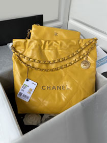 CC original calfskin 22 small handbag AS3260 yellow