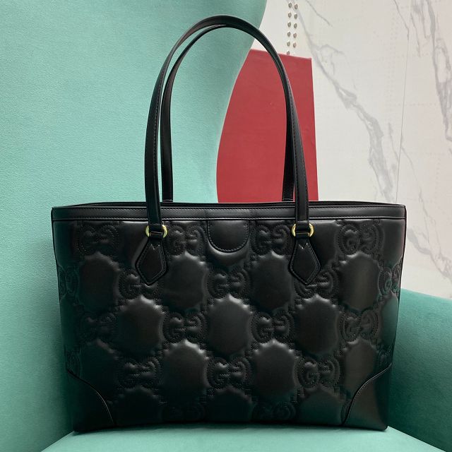 2023 GG original matelasse leather medium tote bag 631685 black