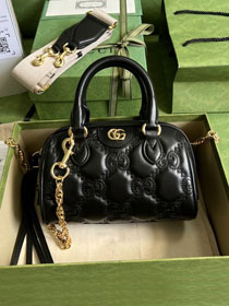 2023 GG original matelasse leather mini bag 702251 black