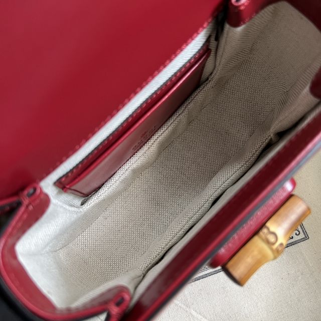 2022 GG original calfskin mini top handle bag 686864 red