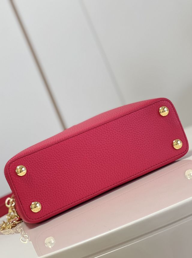Louis vuitton original calfskin capucines BB handbag M20815 rose pink