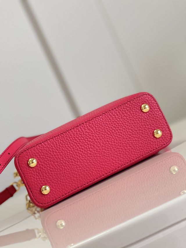 Louis vuitton original calfskin capucines mini handbag M20845 rose pink