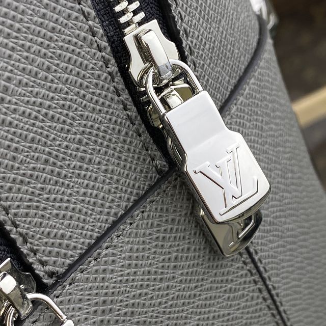 Louis vuitton original taiga leather adrian backpack M30857 grey