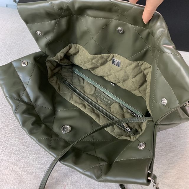 CC original calfskin 22 small handbag AS3260 khaki green