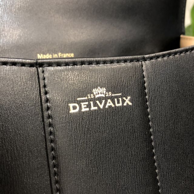 Delvaux original box calfskin brillant bag MM AA0555 black
