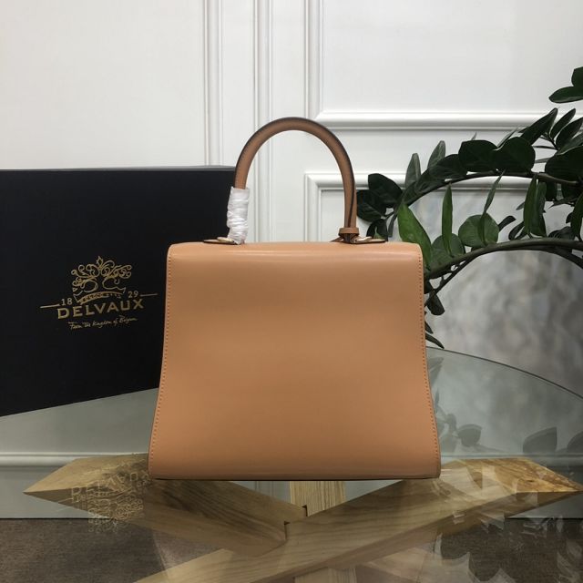 Delvaux original box calfskin brillant bag MM AA0555 brown