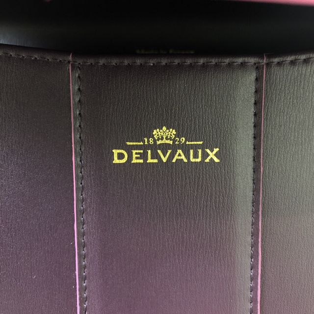 Delvaux original box calfskin brillant bag MM AA0555 dark purple
