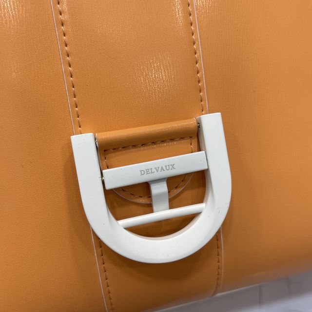 Delvaux original box calfskin brillant bag MM AA0555 orange