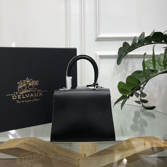 Delvaux original box calfskin brillant mini bag AA0406 black&white