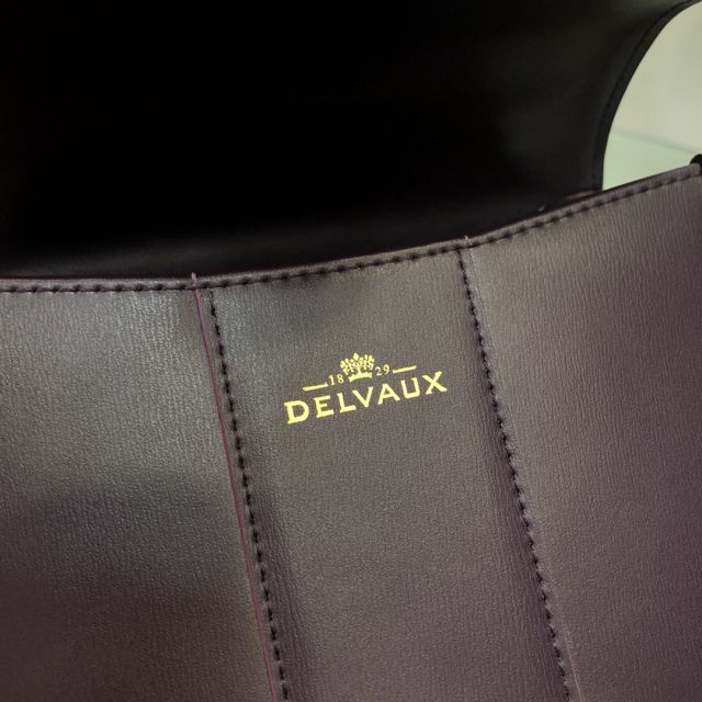 Delvaux original box calfskin brillant mini bag AA0406 dark purple