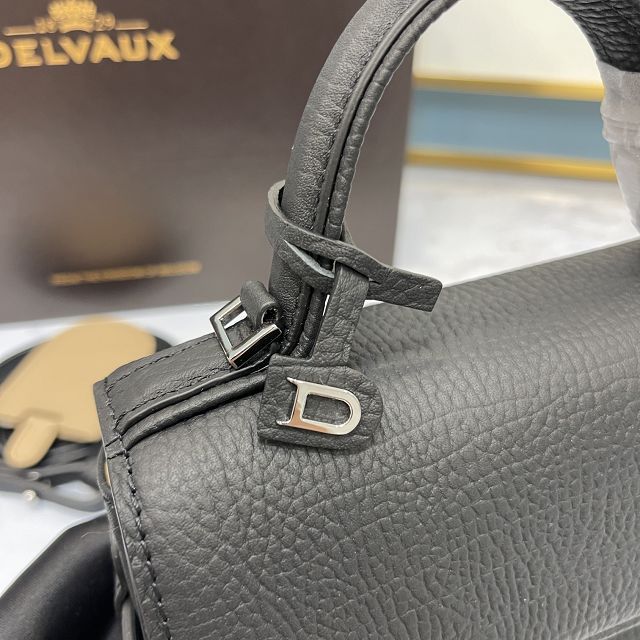Delvaux original grained calfskin tempete small bag AA0563 black
