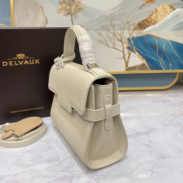 Delvaux original grained calfskin tempete small bag AA0563 white