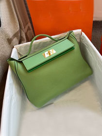 Hermes original togo leather small kelly 2424 bag HH03698 vert criquet