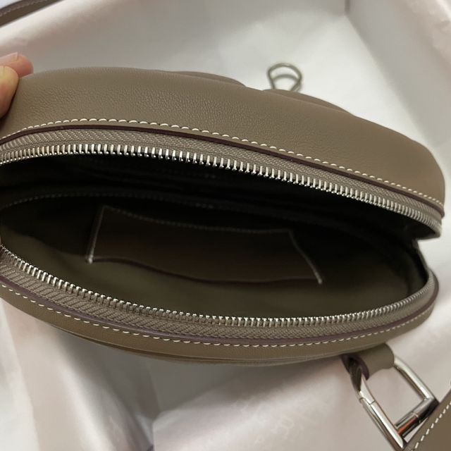Hermes original swift leather roulis in-the-loop bag HR0019 etoupe grey