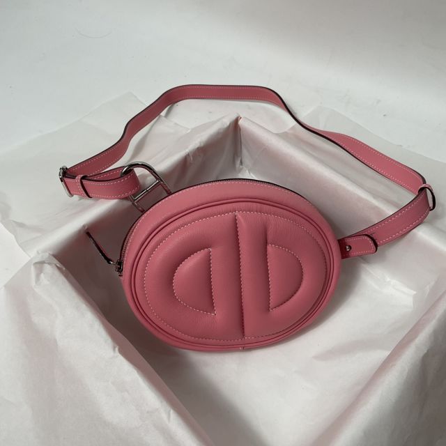 Hermes original swift leather roulis in-the-loop bag HR0019 pink