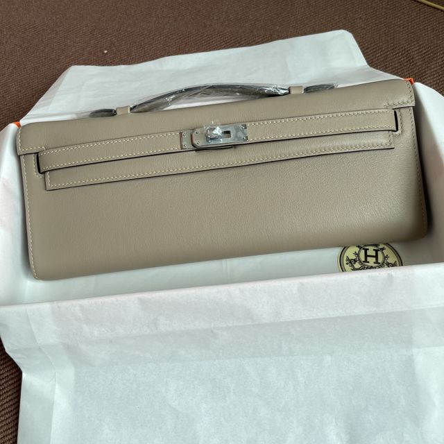 hermes original swfit leather kelly cut 31 clutch H032 trench