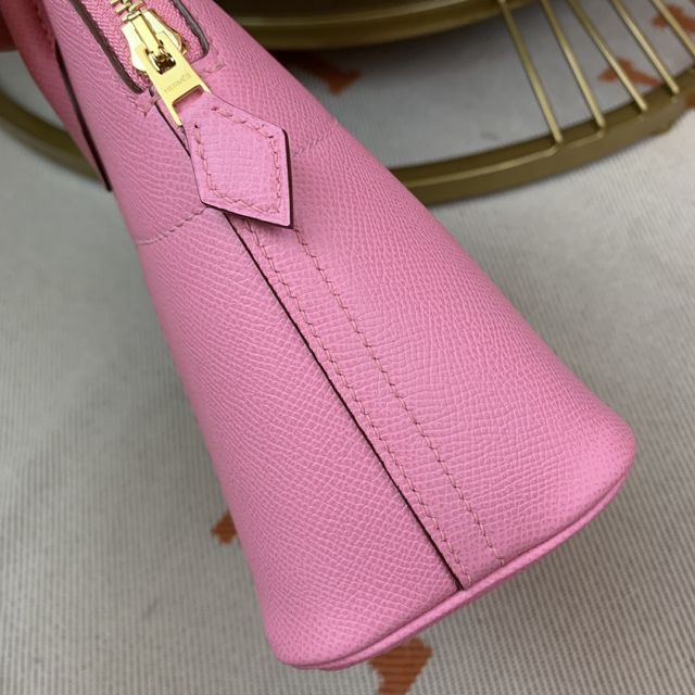 Hermes original epsom leather small bolide 27 bag B027 pink