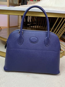 Hermes original epsom leather medium bolide 31 bag B031 royal blue