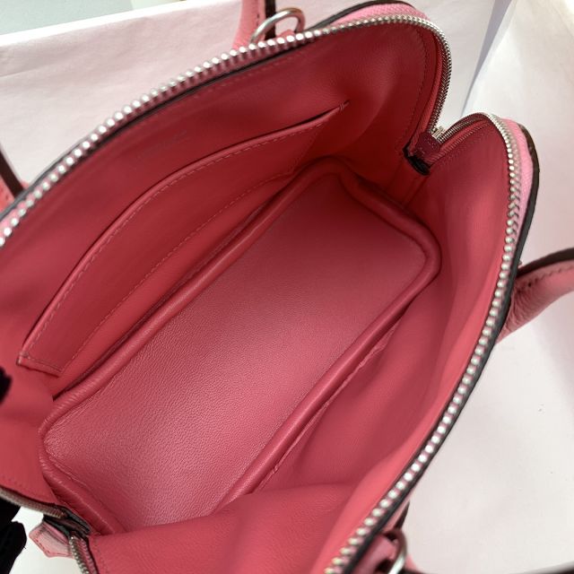 Hermes original chevre leather mini bolide bag H018 rose confetti