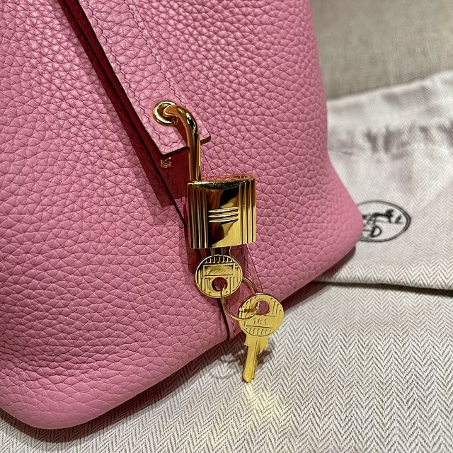 Hermes original togo leather small picotin lock bag HP0018 pink