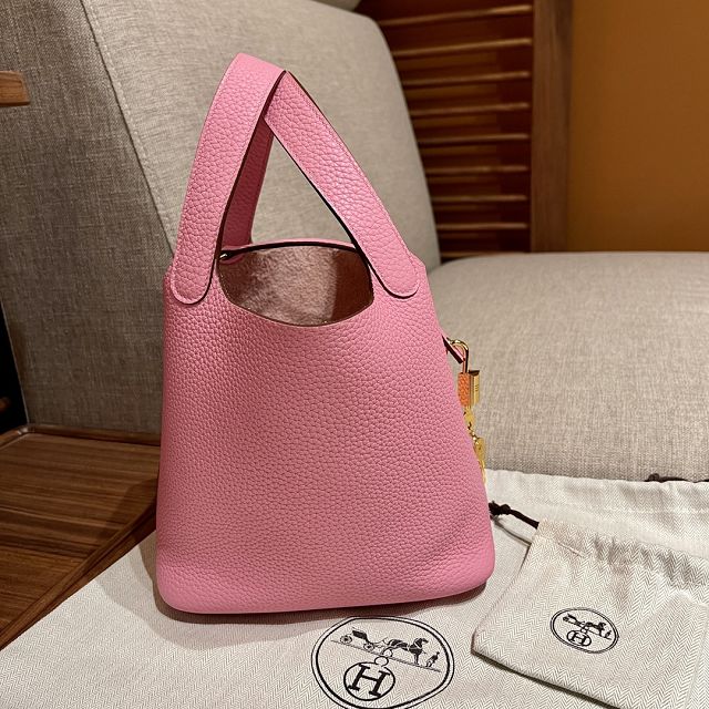 Hermes original togo leather picotin lock bag HP0022 pink