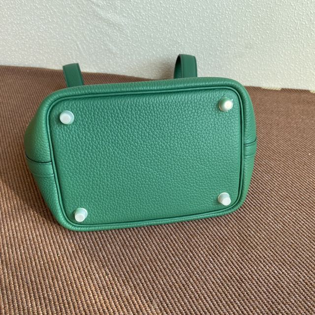 Hermes original togo leather small picotin lock bag HP0018 vert verigo