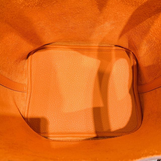 Hermes original togo leather small picotin lock bag HP0018 abricot