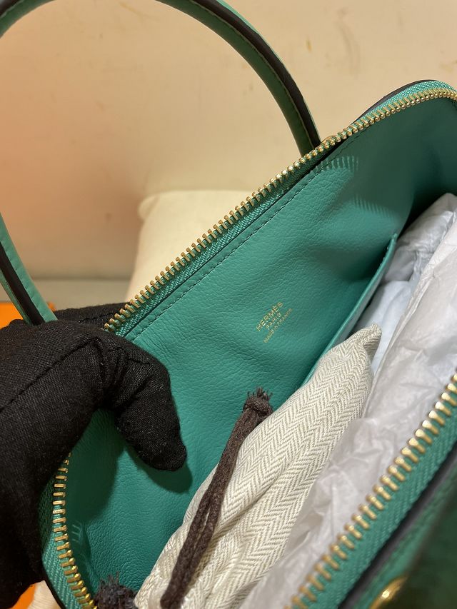 Hermes original togo leather bolide 25 bag B025 vert verone