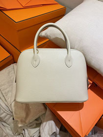 Hermes original togo leather bolide 25 bag B025 white