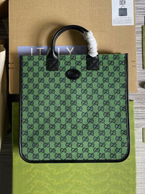 GG origianl canvas medium tote bag 550763 green