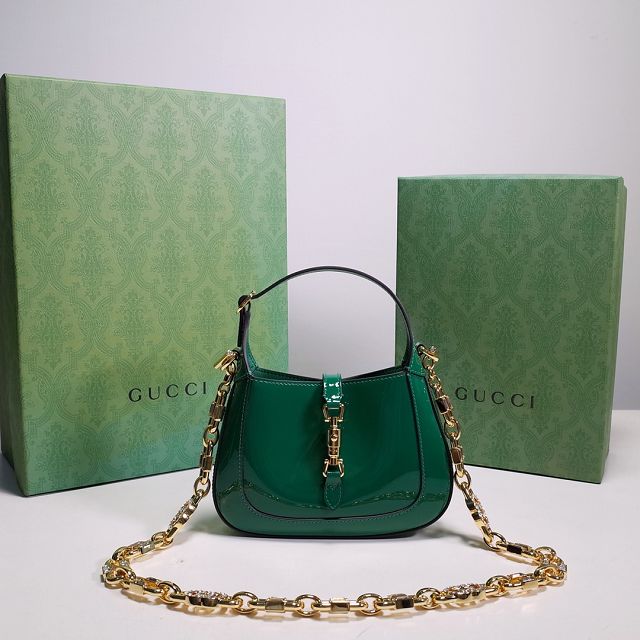 2023 GG original patent calfskin jackie 1961 mini shoulder bag 699651 green