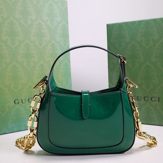 2023 GG original patent calfskin jackie 1961 mini shoulder bag 699651 green