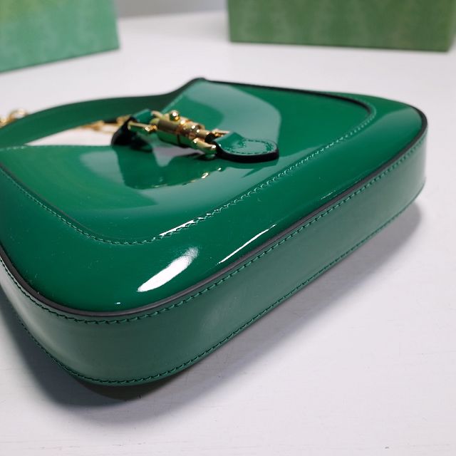 2023 GG original patent calfskin jackie 1961 mini shoulder bag 699651 green