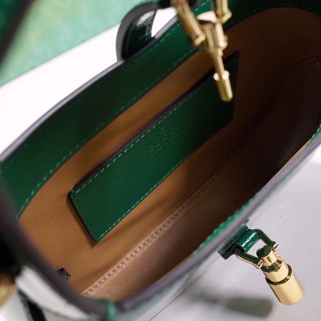 2023 GG original patent calfskin jackie 1961 mini shoulder bag 699651 green