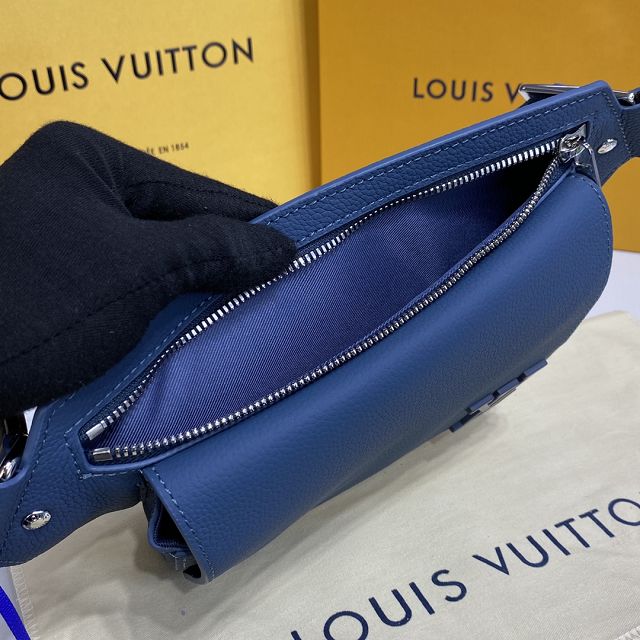 Louis vuitton original calfskin aerogram slingbag M57081 blue