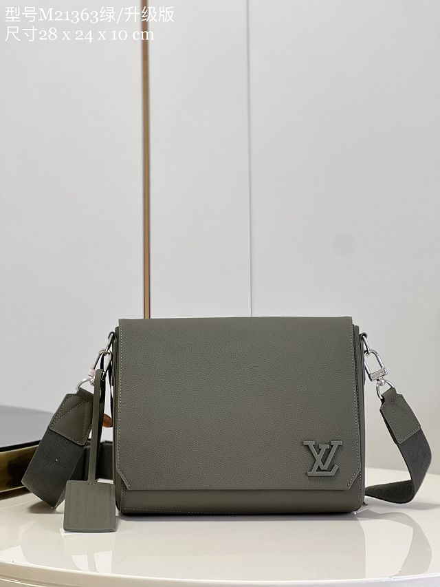 Louis vuitton original calfskin aerogram messenger bag M59327 khaki