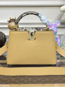 Louis vuitton original calfskin capucines BB handbag M92668 apricot