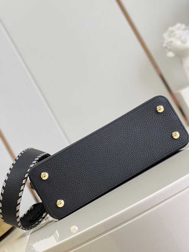 Louis vuitton original calfskin capucines mm handbag M21121 black