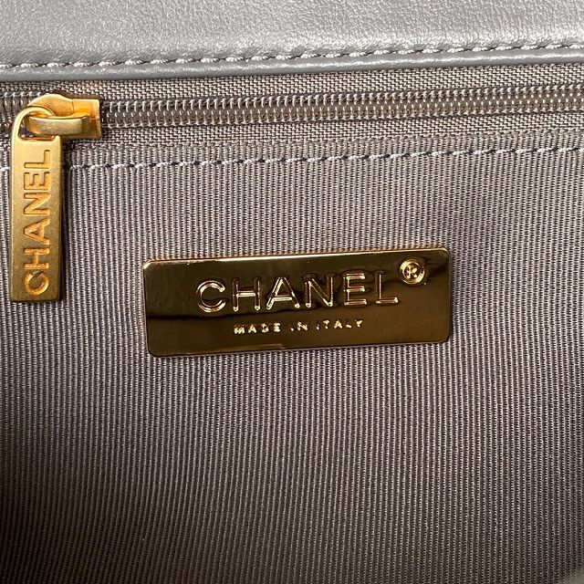 CC original lambskin 19 small flap bag AS1160 dark grey