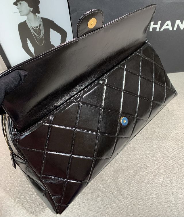 CC original calfskin maxi bowling bag AS3711 black