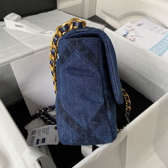 CC original denim 19 small flap bag AS1160 blue