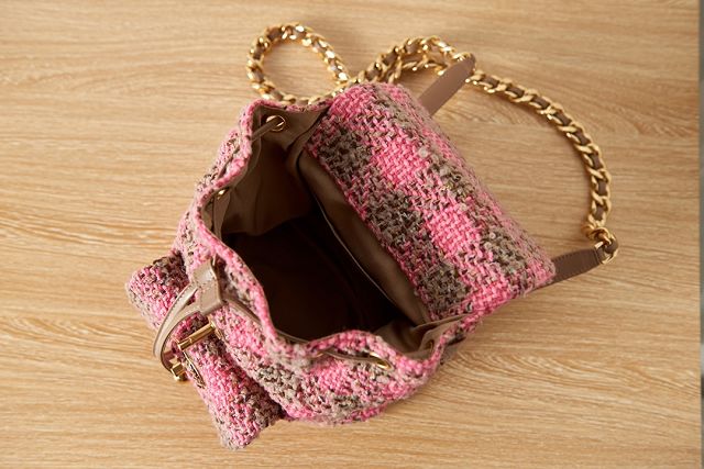 CC original tweed backpack AS3615 pink