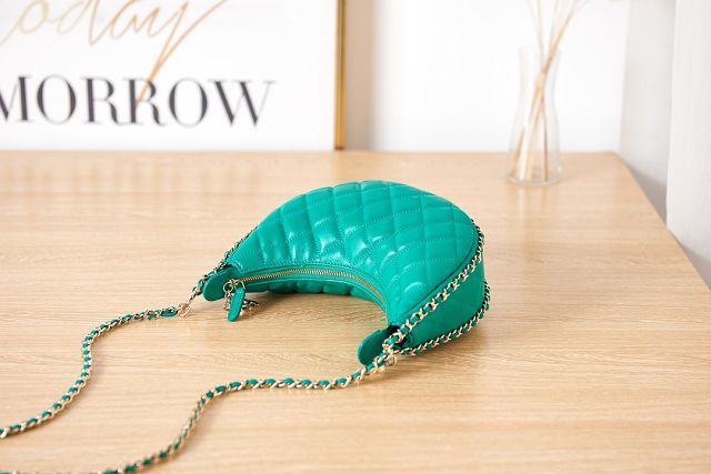 2023 CC original lambskin small hobo bag AS3917 green