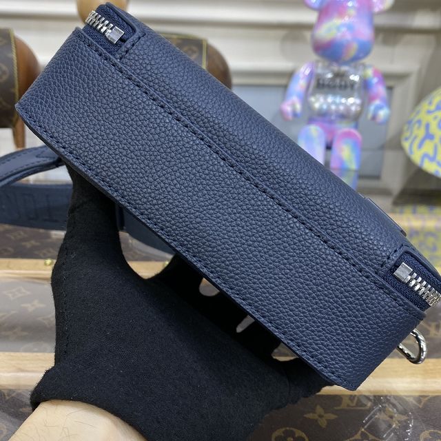Louis vuitton original calfskin alpha wearable wallet M59161 blue
