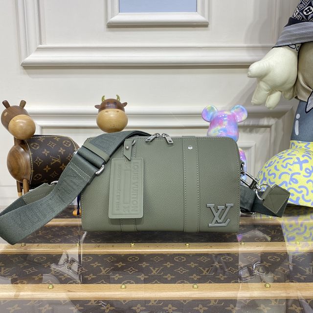 Louis vuitton original calfskin keepall city bag M21437 khaki green