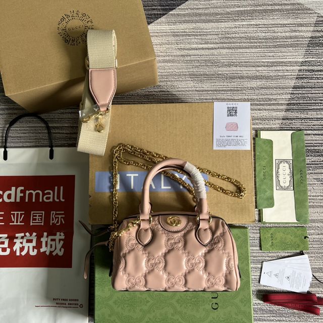 2023 GG original matelasse leather mini bag 702251 pink