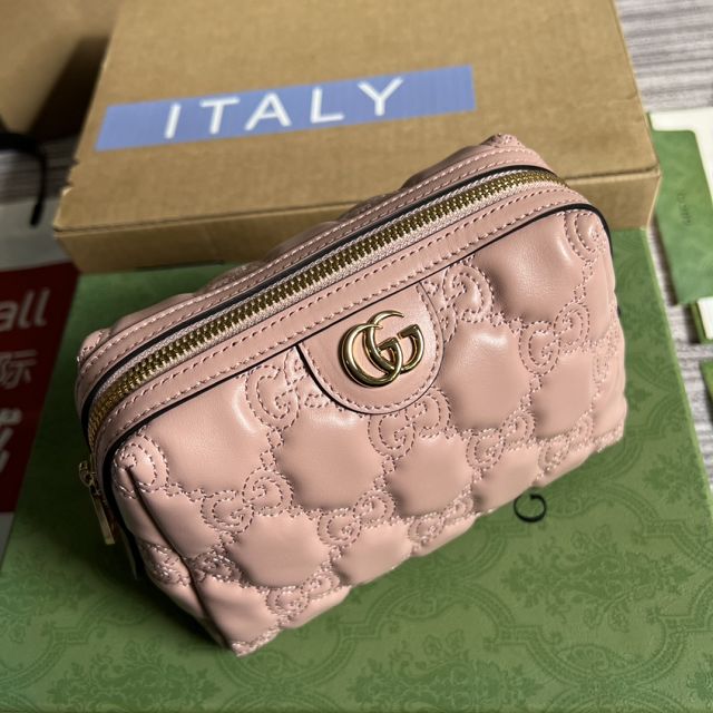 GG original matelasse leather beauty case 726047 pink