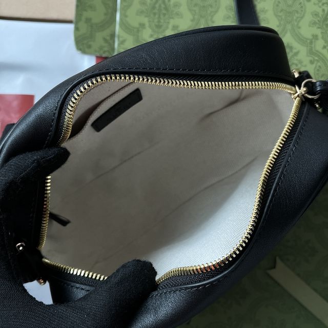 2023 GG original calfskin blondie small shoulder bag 742360 black