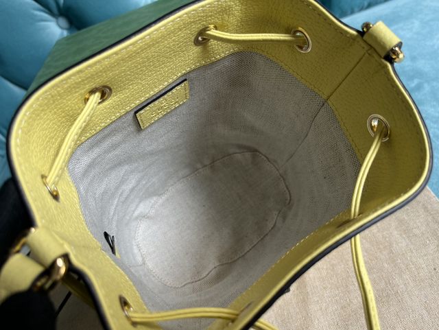 2023 GG original canvas ophidia mini bucket bag 550620 yellow